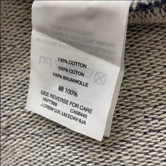 J. CREW Blue Heathered Cozy V-neck Oversized Sweater Top Long Length Casual Cozy - Picture 6 of 7